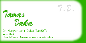 tamas daka business card